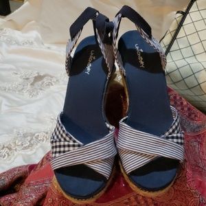 Union Bay lace up wedges